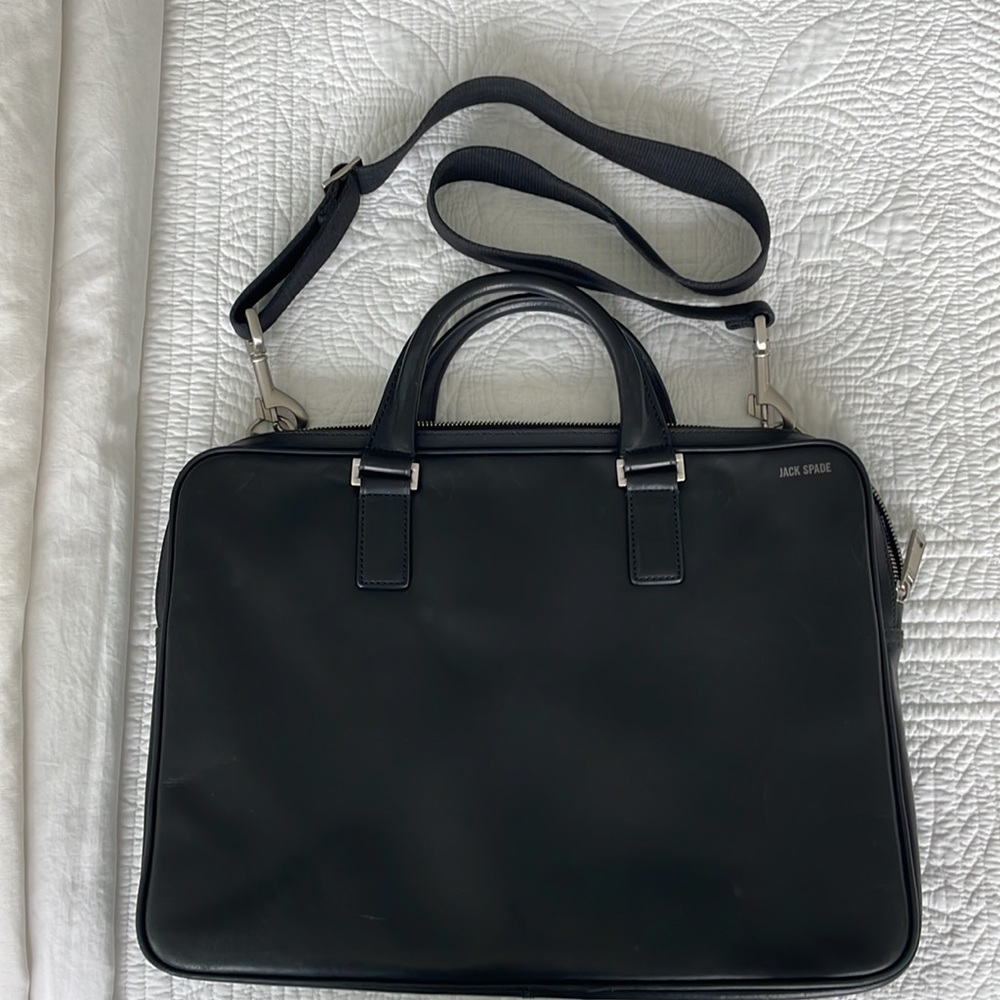 Jack Spade Classic Slim Leather Briefcase